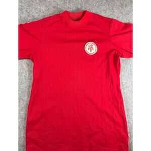 VTG 80s University of Wisconsin Sports Medicine Staff Shirt Mens Medium Red NCAA